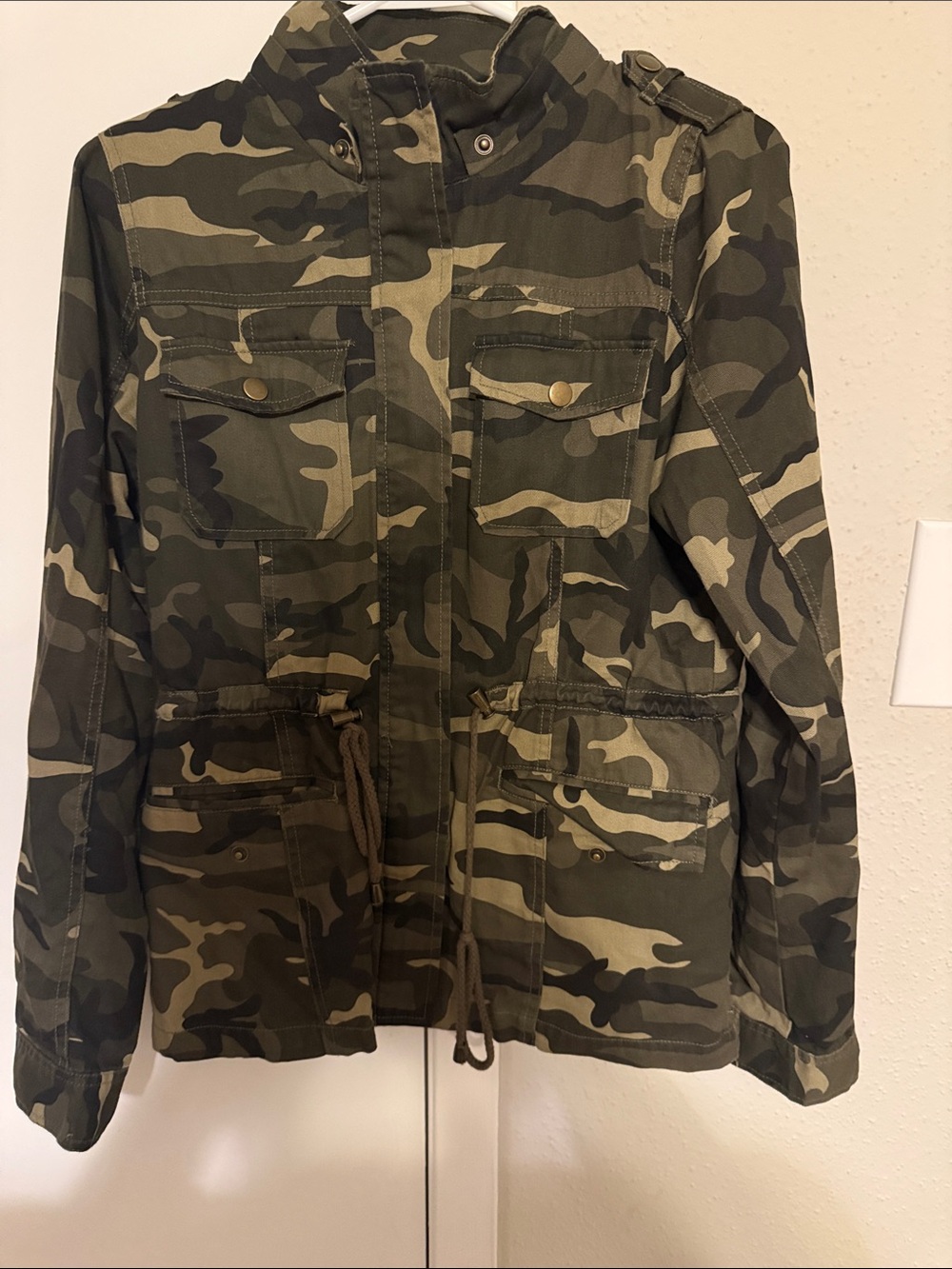 Shinestar Olive Green Camo Utility Jacket